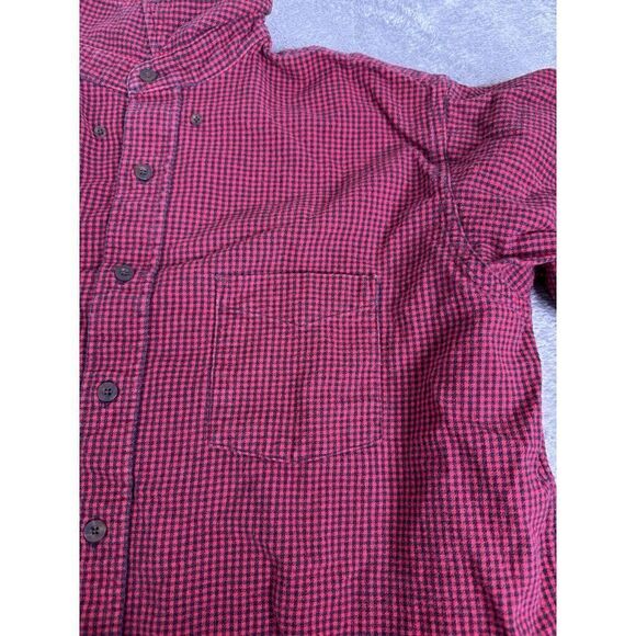 Vintage L.L. Bean Long Sleeve Button Down Shirt Men's Size Large Red - Picture 3 of 8